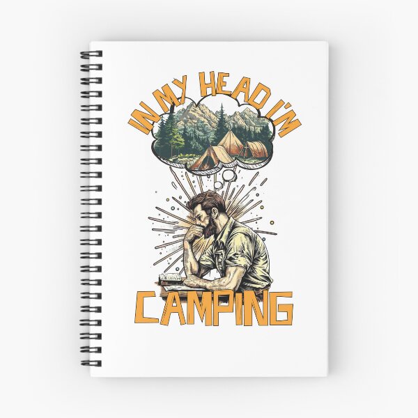 Item preview, In My Head I'm Camping designed and sold by TheCampingHiker.