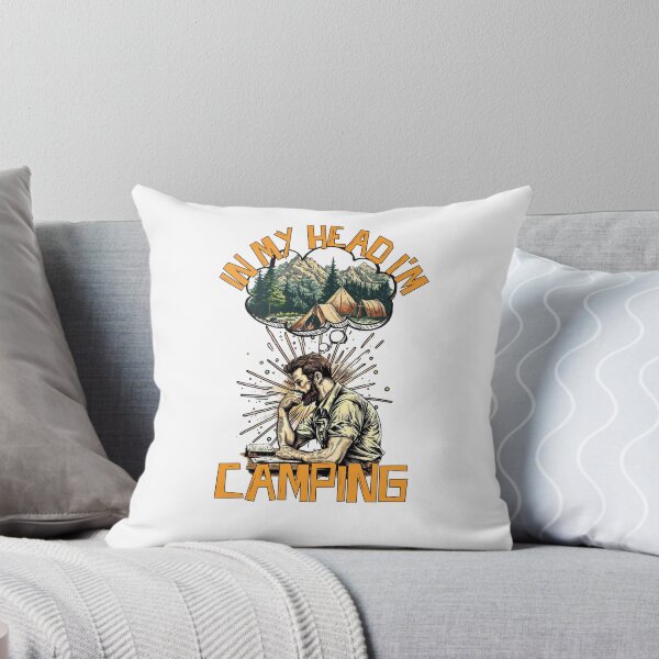 Item preview, In My Head I'm Camping designed and sold by TheCampingHiker.