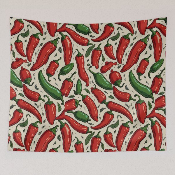 Artikelvorschau, Chili Pepper Rot Grün Muster Paprika entworfen und verkauft von Draculaura2009.
