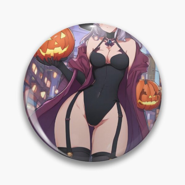 Item preview, Cute anime Witch Holding Pumpkins on Halloween designed and sold by KnottyToons.
