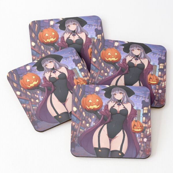 Item preview, Cute anime Witch Holding Pumpkins on Halloween designed and sold by KnottyToons.