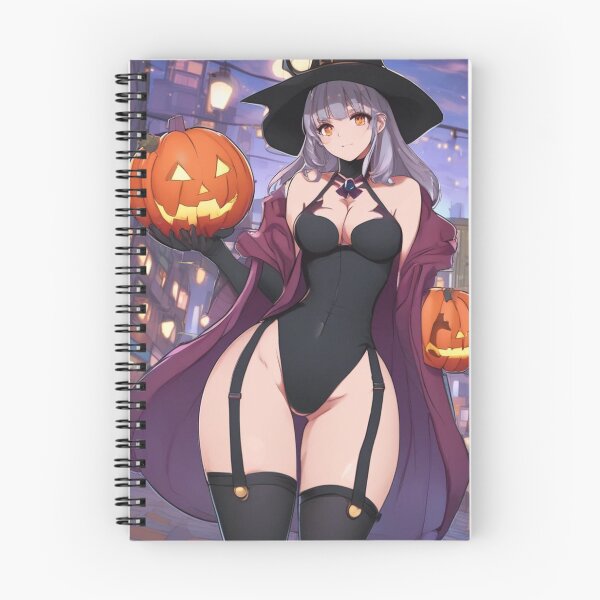 Item preview, Cute anime Witch Holding Pumpkins on Halloween designed and sold by KnottyToons.