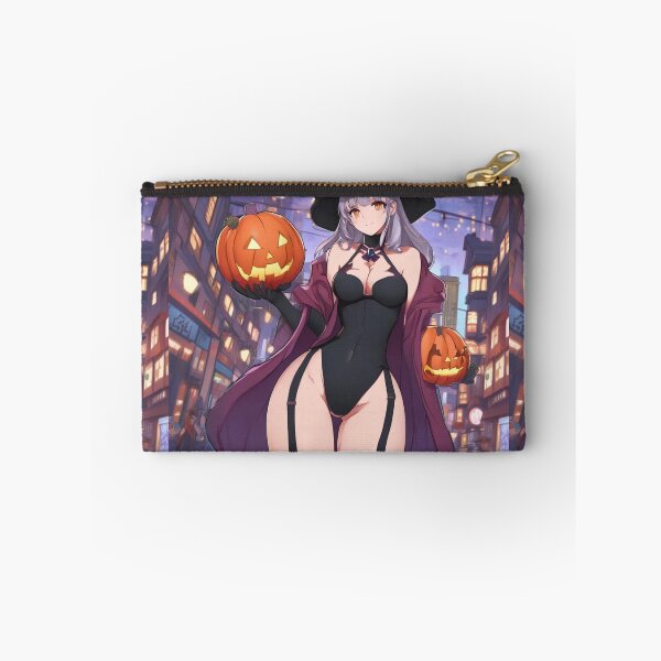 Item preview, Cute anime Witch Holding Pumpkins on Halloween designed and sold by KnottyToons.