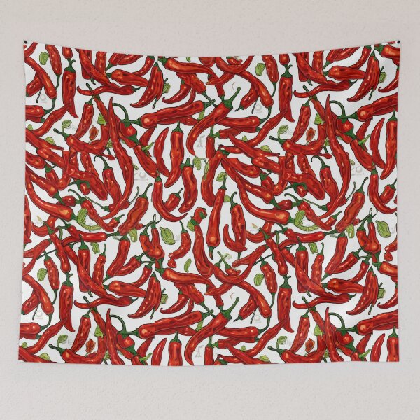 Artikelvorschau, Chili Pepper Rot Grün Muster Paprika entworfen und verkauft von Draculaura2009.