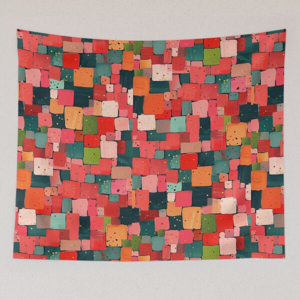 Item preview, a background with a group of small squares designed and sold by IreneRuya.