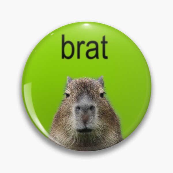 Item preview, Brat Capybara sticker, pin designed and sold by mhudakova.