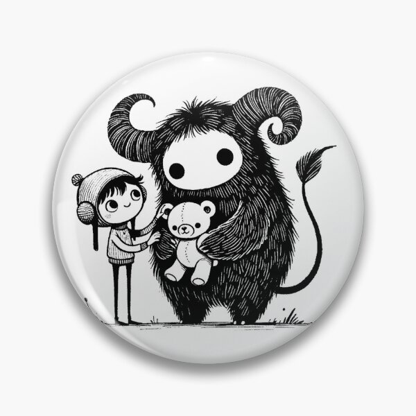Item preview, Monster holding a teddy bear black designed and sold by II0FU5.