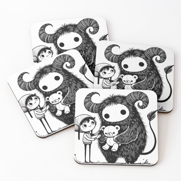 Item preview, Monster holding a teddy bear black designed and sold by II0FU5.