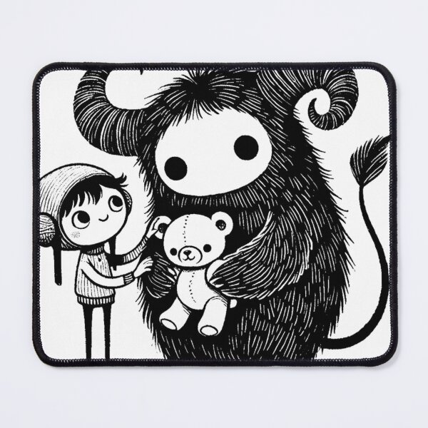 Item preview, Monster holding a teddy bear black designed and sold by II0FU5.