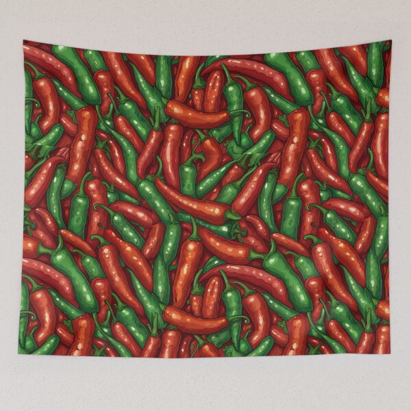 Artikelvorschau, Chili Pepper Rot Grün Muster Paprika entworfen und verkauft von Draculaura2009.
