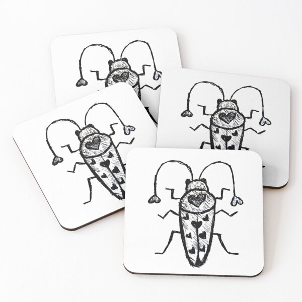 Item preview, Love Bug Grayscale Tattoo Style Bug designed and sold by KayTurtless.