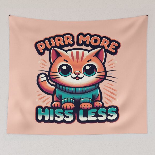 Item preview, Purr More Hiss Less designed and sold by BassHeadMomma.
