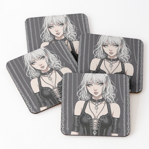 Item preview, Cute Anime Goth Chick in Chains designed and sold by KnottyToons.