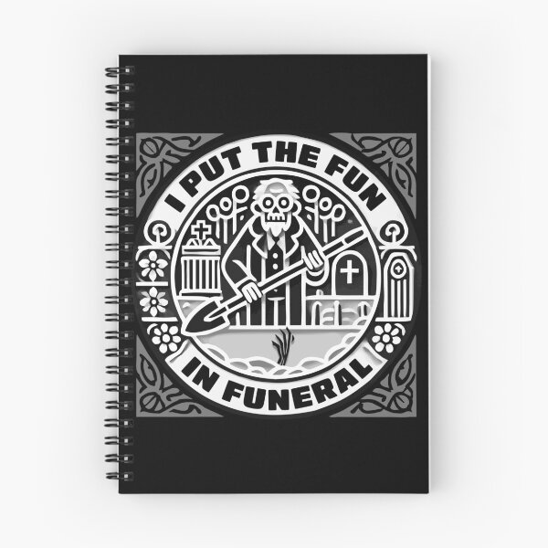Item preview, I Put the Fun in Funeral Dark Humor designed and sold by Victor Shadehorn.