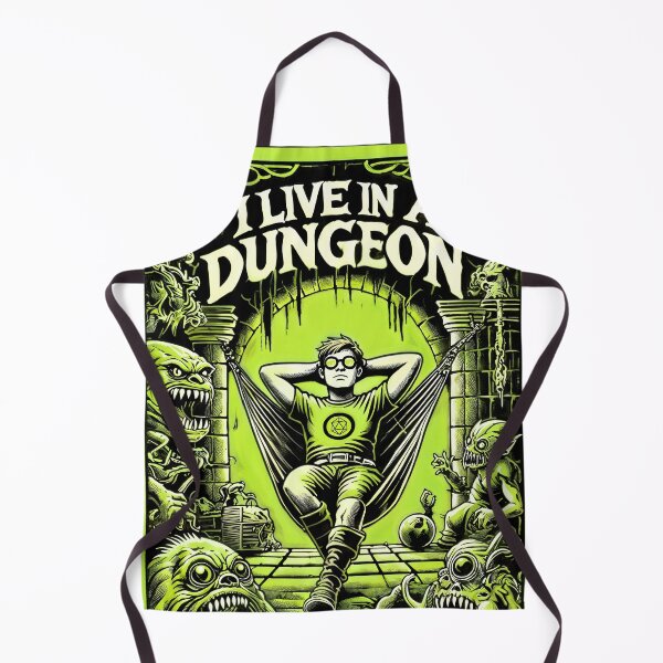 Item preview, I Live in a Dungeon Fantasy Gamer Role Player designed and sold by Victor Shadehorn.