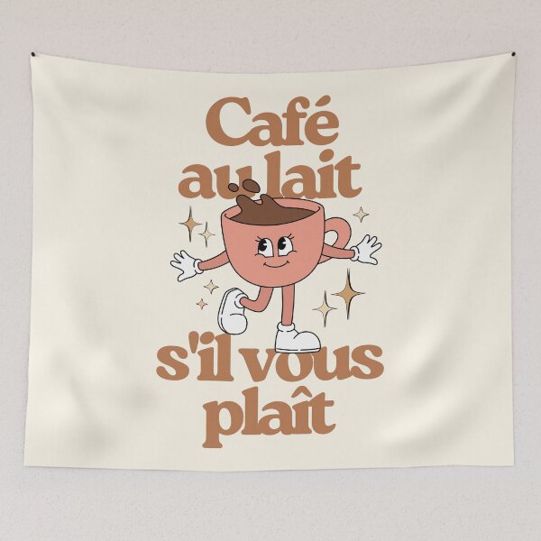 Item preview, Coffee Lover French "Café au lait, s'il vous plaît" (A coffee with milk please) Retro designed and sold by TheLoveShop.