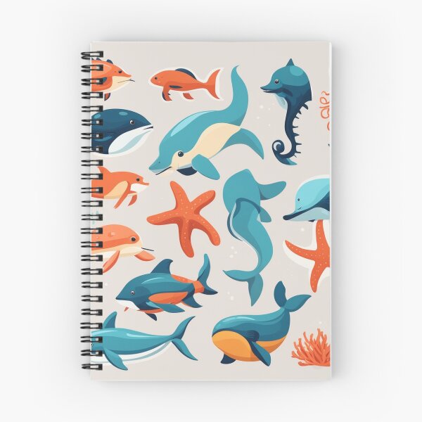 Item preview, Hand-Drawn Flat Design Sea Animals Collection designed and sold by hjian8219.
