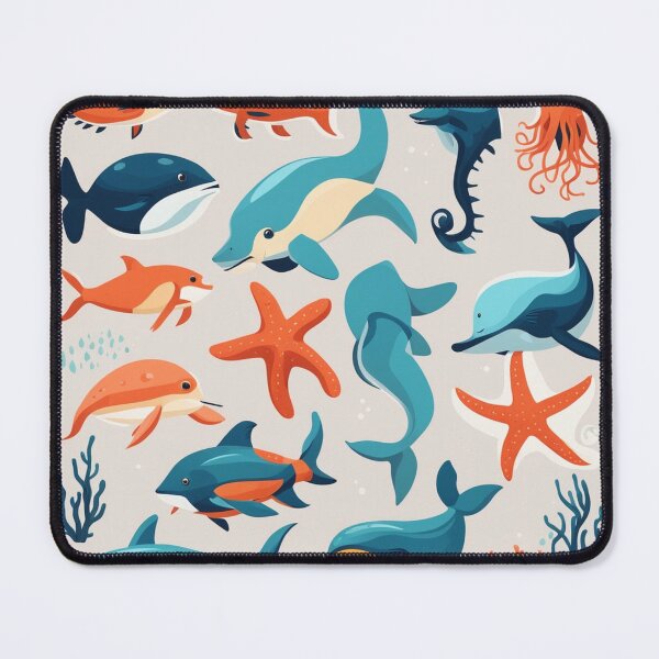 Item preview, Hand-Drawn Flat Design Sea Animals Collection designed and sold by hjian8219.