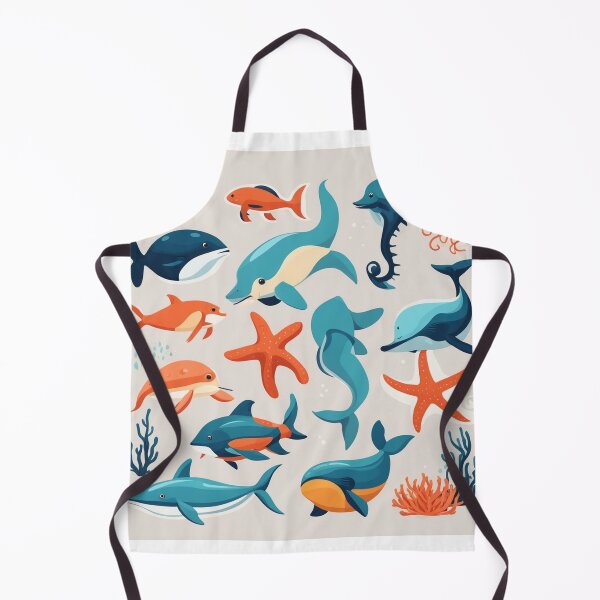 Item preview, Hand-Drawn Flat Design Sea Animals Collection designed and sold by hjian8219.