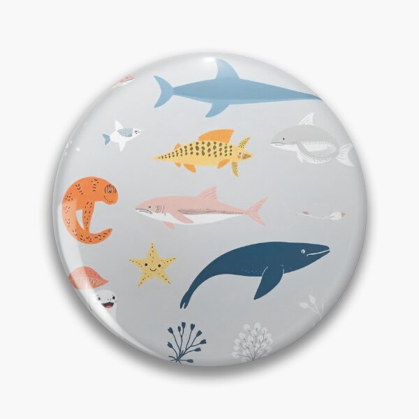 Item preview, Hand-Drawn Flat Design Sea Animals Collection designed and sold by hjian8219.