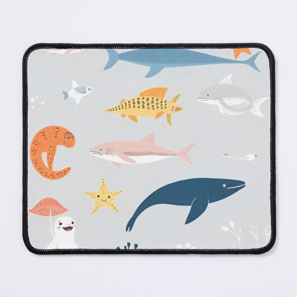Item preview, Hand-Drawn Flat Design Sea Animals Collection designed and sold by hjian8219.