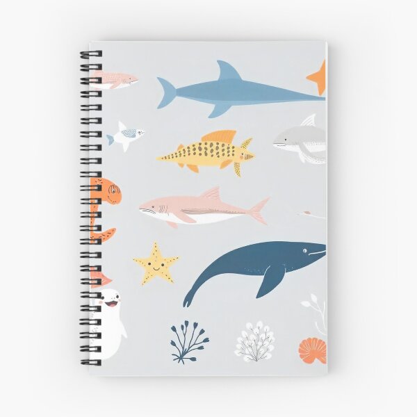 Item preview, Hand-Drawn Flat Design Sea Animals Collection designed and sold by hjian8219.