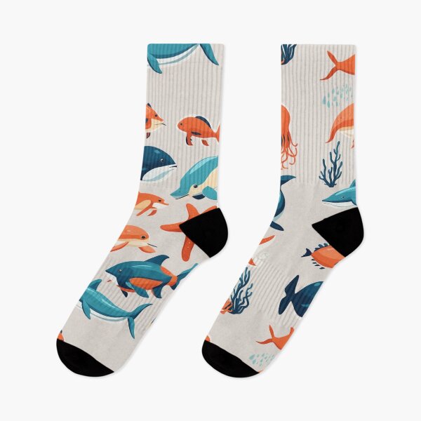 Item preview, Hand-Drawn Flat Design Sea Animals Collection designed and sold by hjian8219.