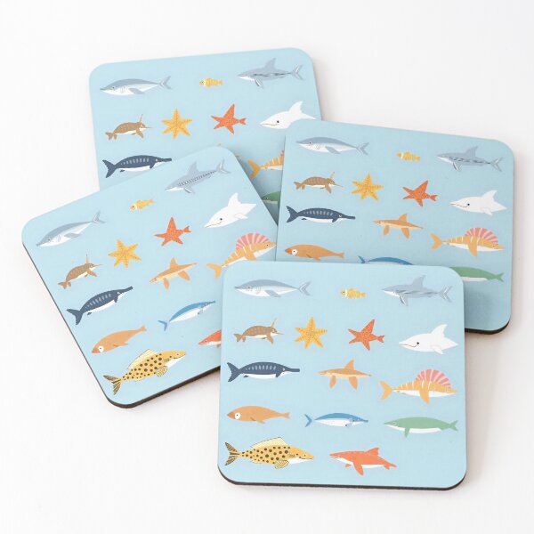 Item preview, Hand-Drawn Flat Design Sea Animals Collection designed and sold by hjian8219.