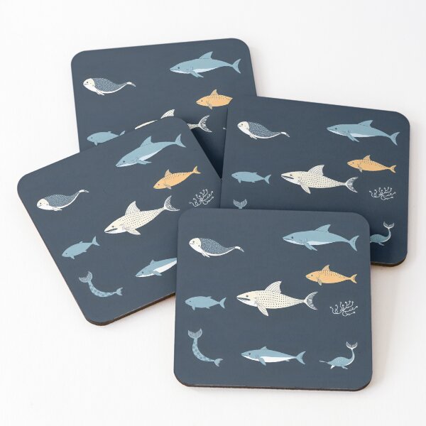 Item preview, Hand-Drawn Flat Design Sea Animals Collection designed and sold by hjian8219.