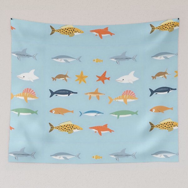 Item preview, Hand-Drawn Flat Design Sea Animals Collection designed and sold by hjian8219.
