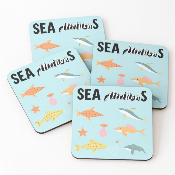 Item preview, Hand-Drawn Flat Design Sea Animals Collection designed and sold by hjian8219.