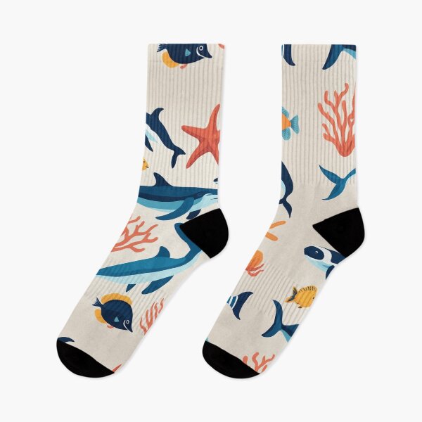 Item preview, Hand-Drawn Flat Design Sea Animals Collection designed and sold by hjian8219.