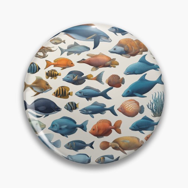 Item preview, Hand-Drawn Flat Design Sea Animals Collection designed and sold by hjian8219.