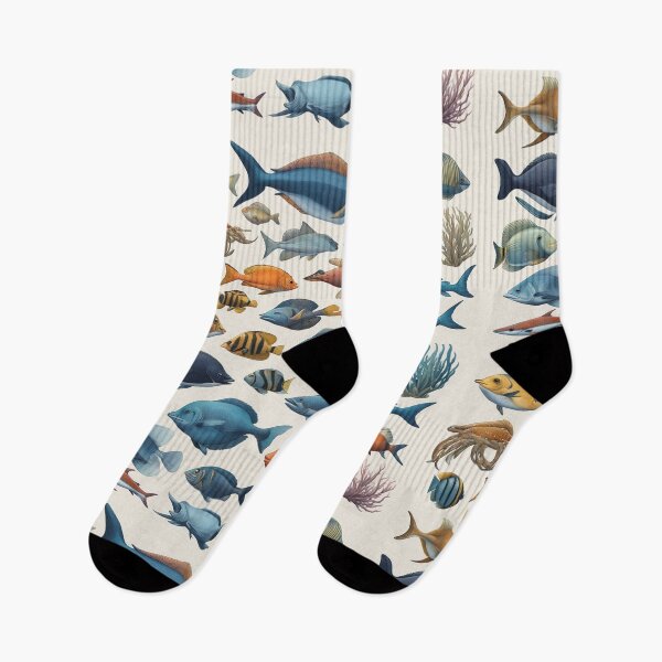 Item preview, Hand-Drawn Flat Design Sea Animals Collection designed and sold by hjian8219.