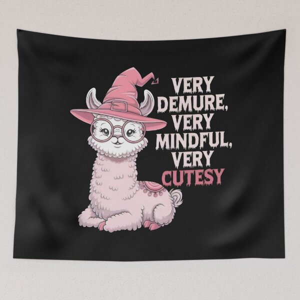 Item preview, very demure very mindful very cutesy llama designed and sold by GogoGrove.