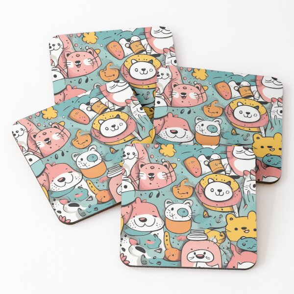 Item preview,  Hand-Drawn Funny Trendy Cartoon Background designed and sold by hjian8219.