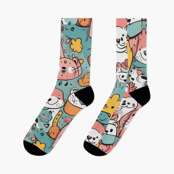 Item preview,  Hand-Drawn Funny Trendy Cartoon Background designed and sold by hjian8219.