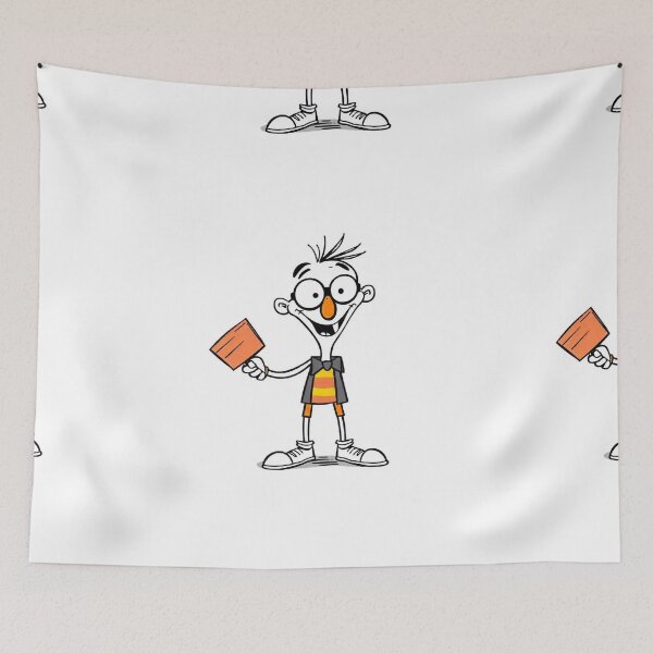 Item preview,  Hand-Drawn Funny Trendy Cartoon Background designed and sold by hjian8219.