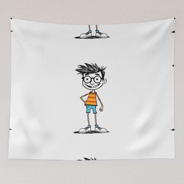 Item preview,  Hand-Drawn Funny Trendy Cartoon Background designed and sold by hjian8219.