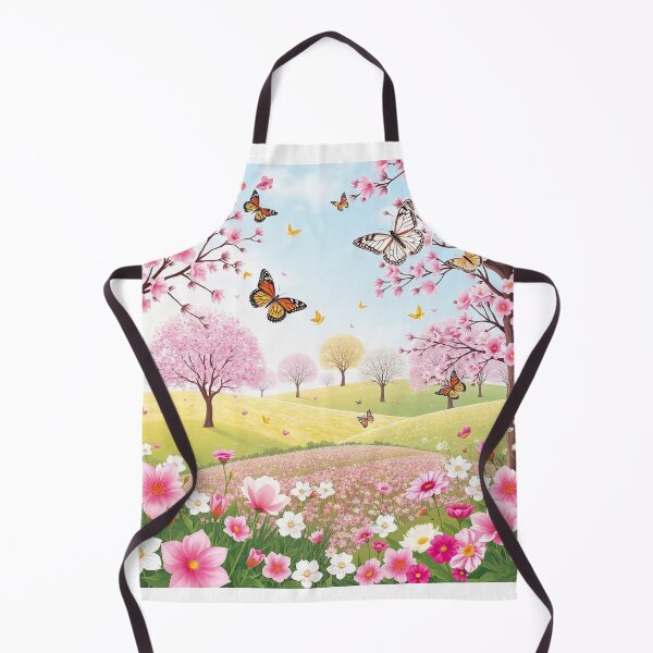 Item preview, Spring Season Background with Flowers, Trees, and Butterflies - Vector Illustration designed and sold by hjian8219.