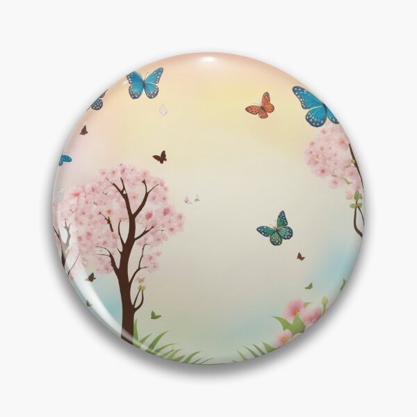 Item preview, Spring Season Background with Flowers, Trees, and Butterflies - Vector Illustration designed and sold by hjian8219.