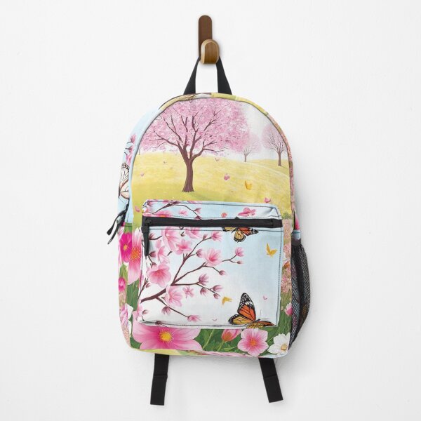 Item preview, Spring Season Background with Flowers, Trees, and Butterflies - Vector Illustration designed and sold by hjian8219.