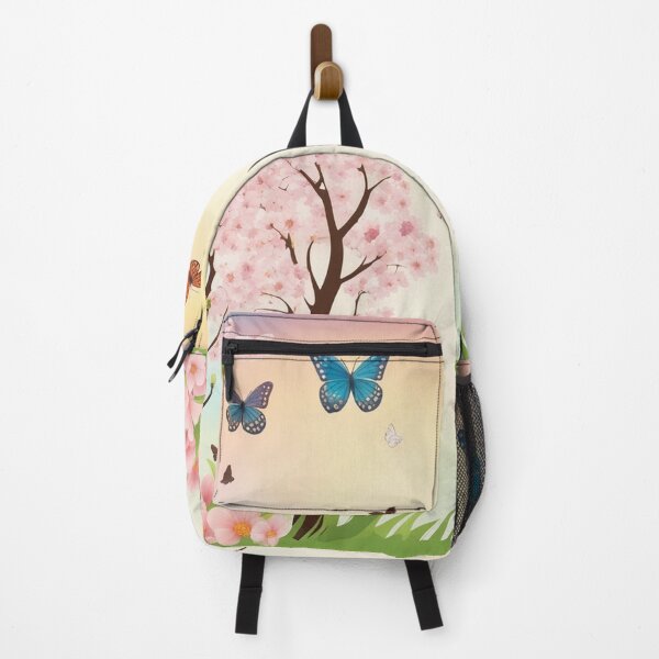 Item preview, Spring Season Background with Flowers, Trees, and Butterflies - Vector Illustration designed and sold by hjian8219.