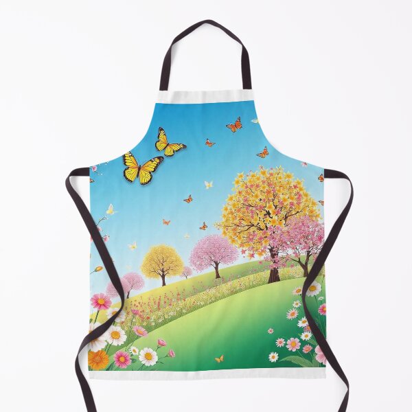 Item preview, Spring Season Background with Flowers, Trees, and Butterflies - Vector Illustration designed and sold by hjian8219.