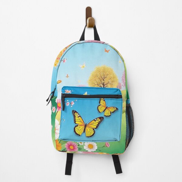 Item preview, Spring Season Background with Flowers, Trees, and Butterflies - Vector Illustration designed and sold by hjian8219.