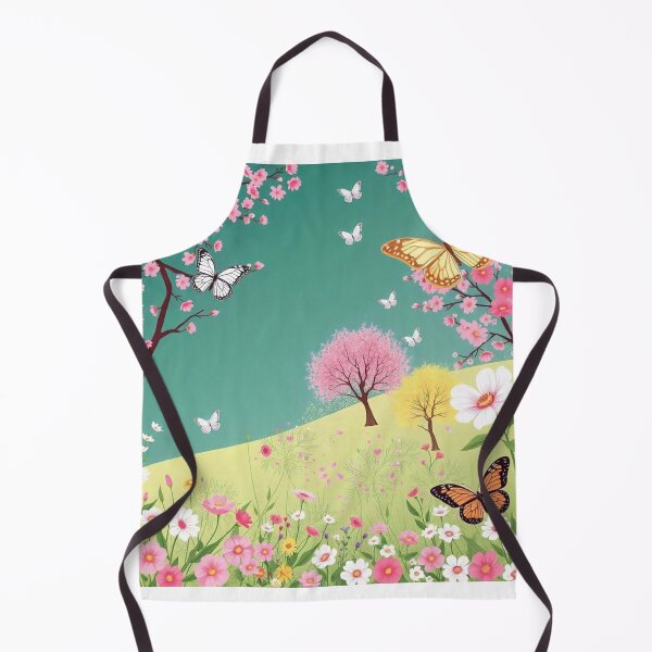 Item preview, Spring Season Background with Flowers, Trees, and Butterflies - Vector Illustration designed and sold by hjian8219.