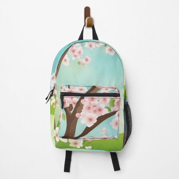 Item preview, Spring Season Background with Flowers, Trees, and Butterflies - Vector Illustration designed and sold by hjian8219.