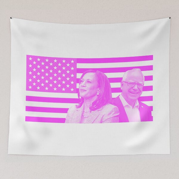 Artikelvorschau, KAMALA HARRIS UND TIM WALZ PINK entworfen und verkauft von xBLACKSTAR.