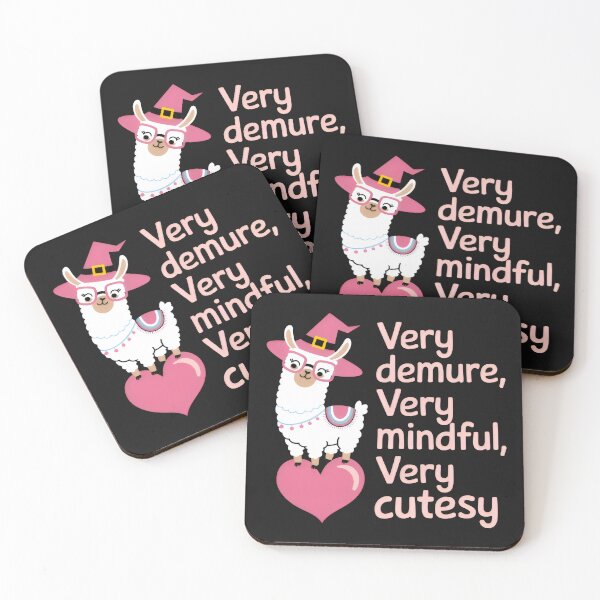 Item preview, very demure very mindful very cutesy llama designed and sold by GogoGrove.