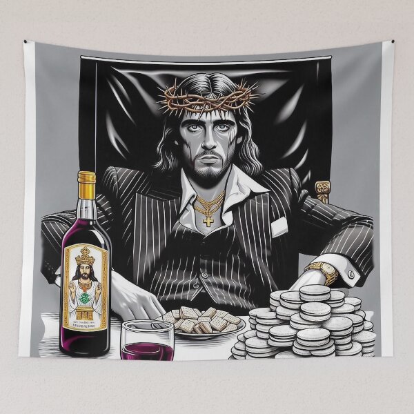 Item preview, Black-and-White Scarface Jesus designed and sold by jay-cack.